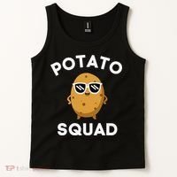 POTATO SQUAD Funny Smiling Vegetarian Matching Potato Lovers Tank Top thumb 2