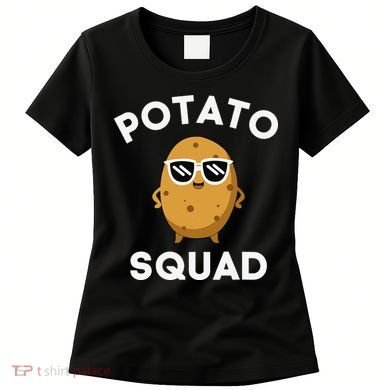POTATO SQUAD Funny Smiling Vegetarian Matching Potato Lovers Women's T-Shirt