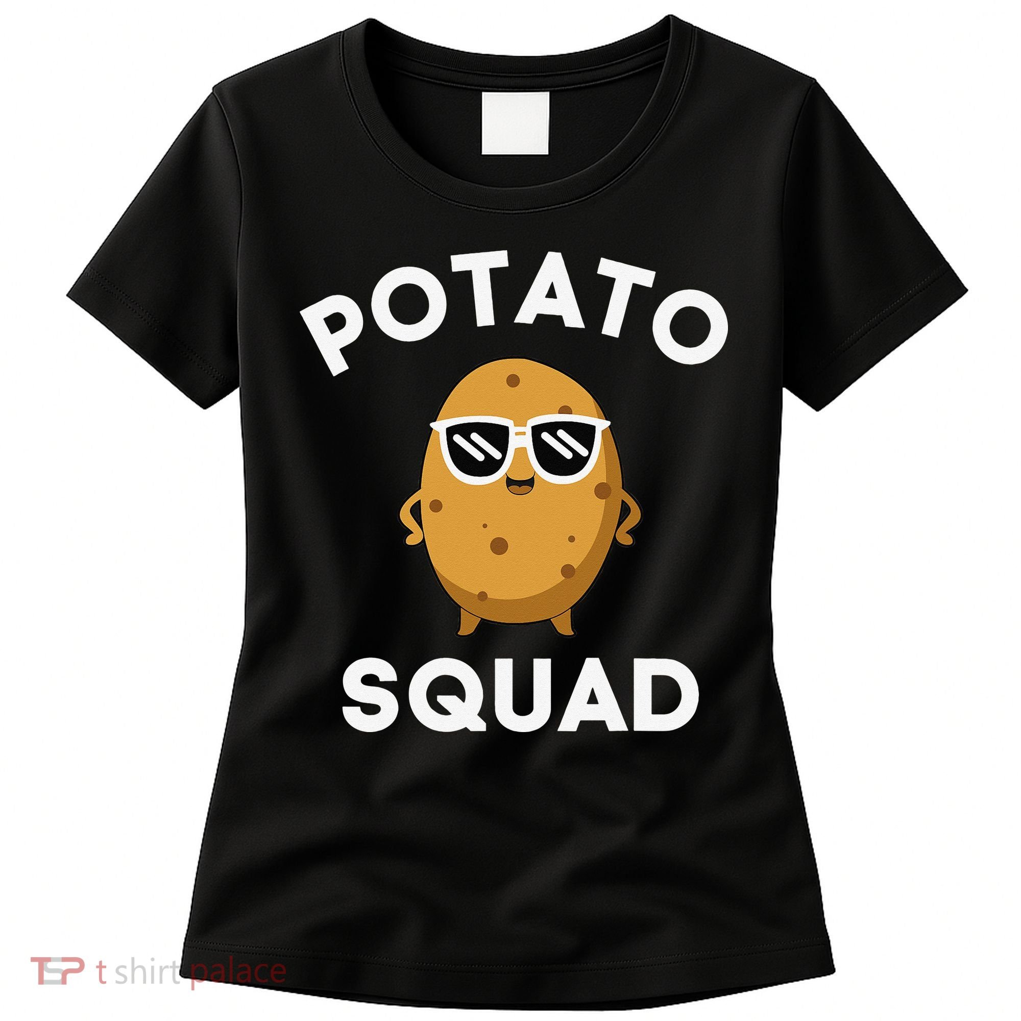 POTATO SQUAD Funny Smiling Vegetarian Matching Potato Lovers Women's T-Shirt