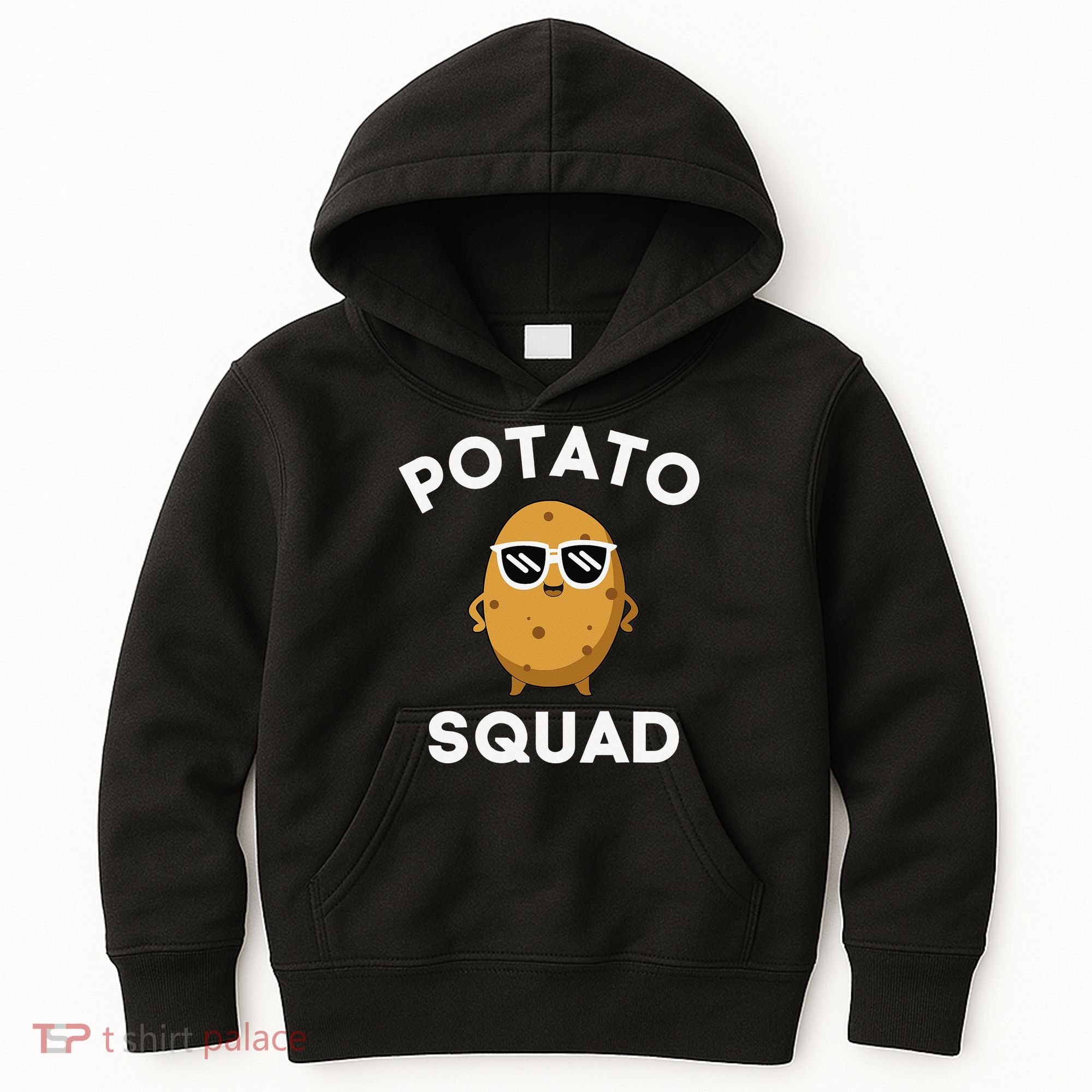 POTATO SQUAD Funny Smiling Vegetarian Matching Potato Lovers Kids Hoodie