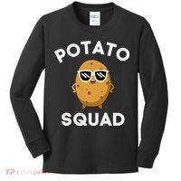 POTATO SQUAD Funny Smiling Vegetarian Matching Potato Lovers Kids Long Sleeve Shirt thumb 0