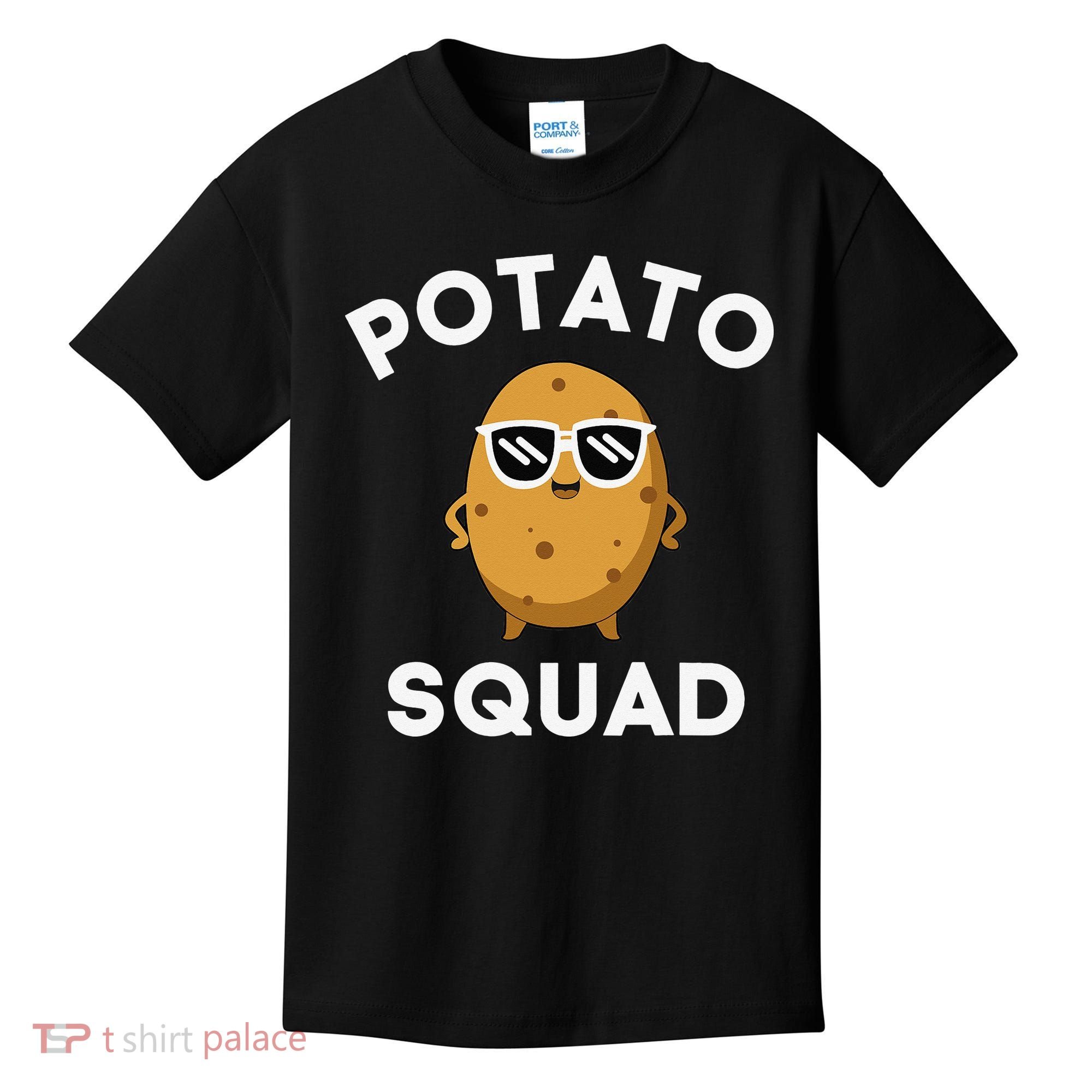 POTATO SQUAD Funny Smiling Vegetarian Matching Potato Lovers Kids T-Shirt