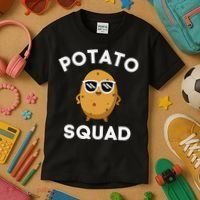 POTATO SQUAD Funny Smiling Vegetarian Matching Potato Lovers Kids T-Shirt thumb 3