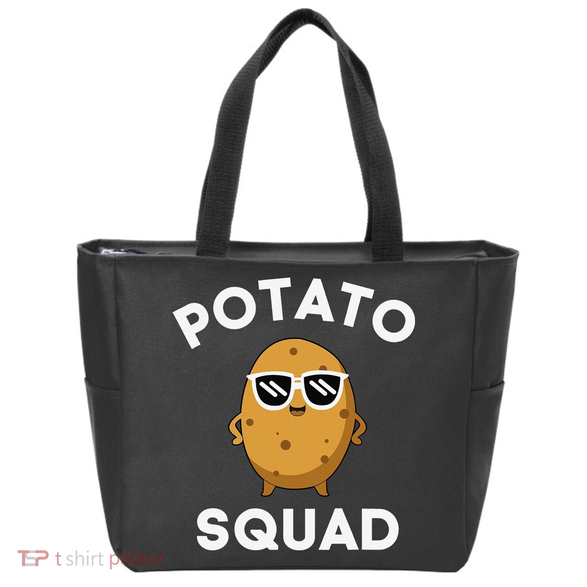 POTATO SQUAD Funny Smiling Vegetarian Matching Potato Lovers Tote Bag