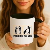 Problem Solved Funny Golfers Gift For Him Coffee Mug thumb 3