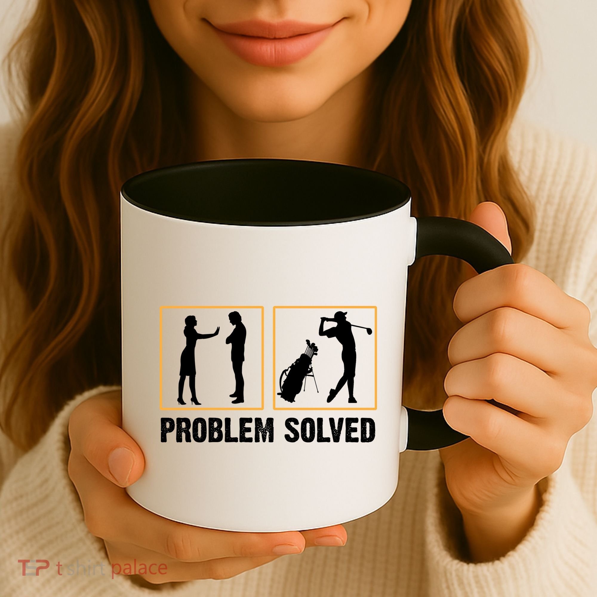 Problem Solved Funny Golfers Gift For Him Coffee Mug