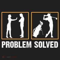 Problem Solved Funny Golfers Gift For Him Golf Towel thumb 3
