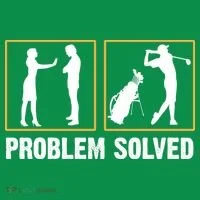 Problem Solved Funny Golfers Gift For Him Polo thumb 2