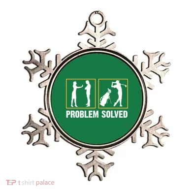 Problem Solved Funny Golfers Gift For Him Ornament