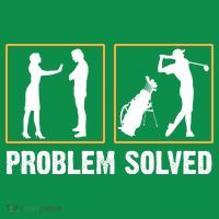 Problem Solved Funny Golfers Gift For Him Women's Long Sleeve Shirt thumb 2