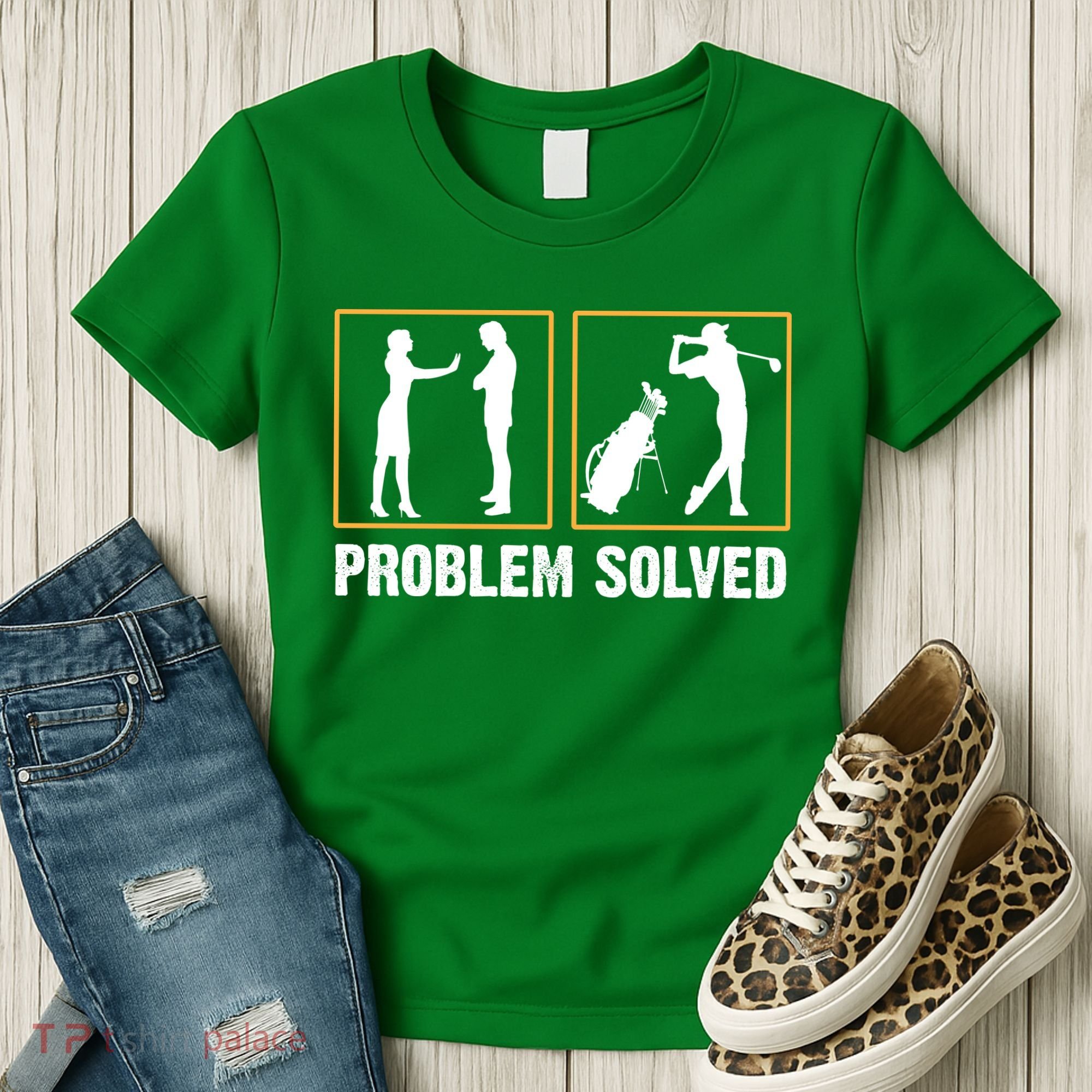 Problem Solved Funny Golfers Gift For Him Women's T-Shirt