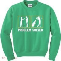 Problem Solved Funny Golfers Gift For Him Kids Sweatshirt thumb 0