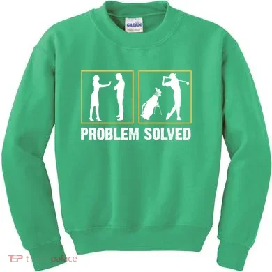 Problem Solved Funny Golfers Gift For Him Kids Sweatshirt