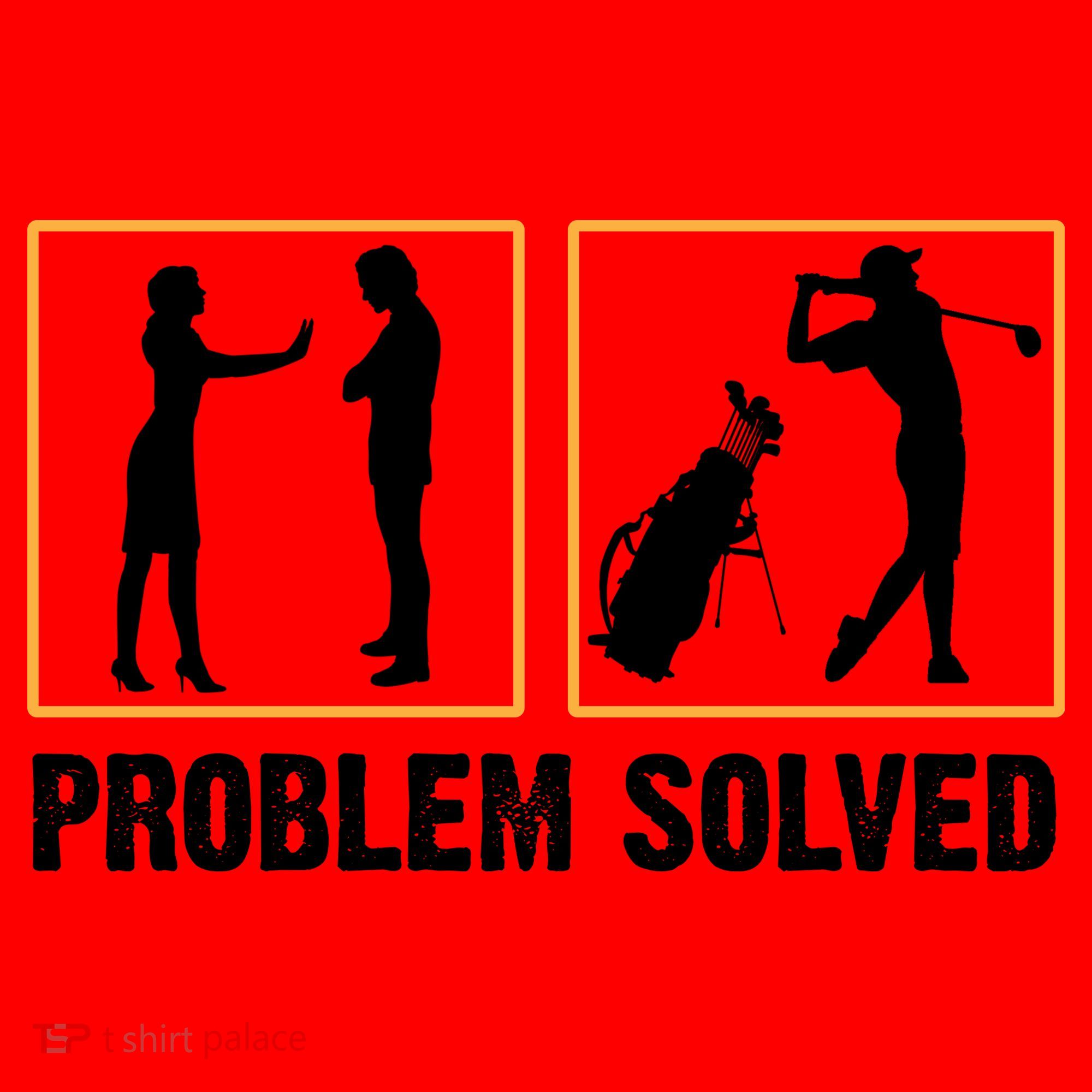 Problem Solved Funny Golfers Gift For Him Santa Hat