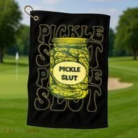 Pickle Slut Funny Pickle Slut Who Loves Pickles Golf Towel thumb 1