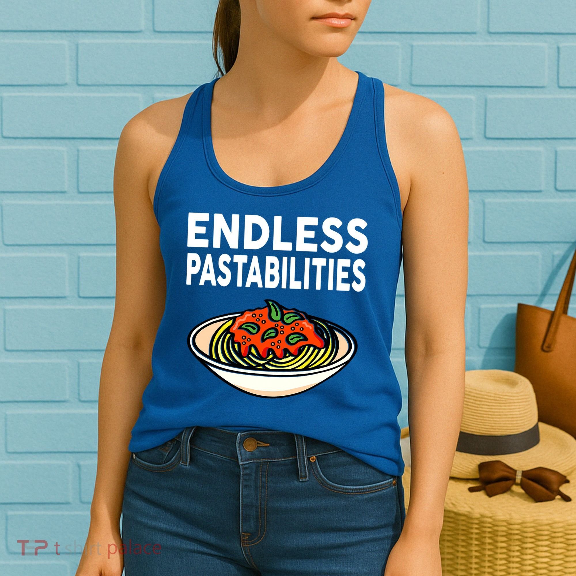 Pasta Spaghetti Funny Endless Pastabilities Women's Tank Top