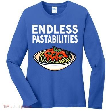 Pasta Spaghetti Funny Endless Pastabilities Women's Long Sleeve Shirt