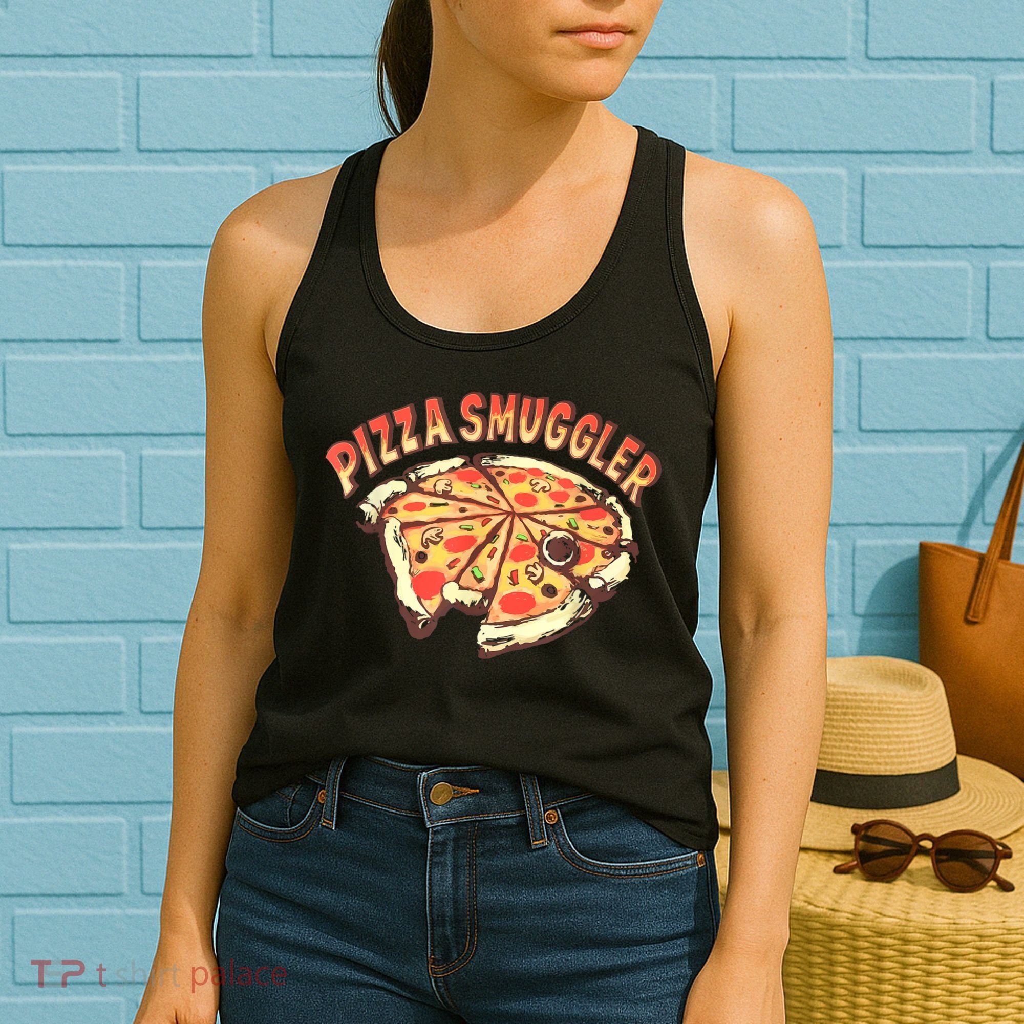 Pizza Smuggler Funny Pizza Lovers Women's Tank Top