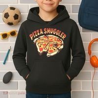 Pizza Smuggler Funny Pizza Lovers Kids Hoodie thumb 2