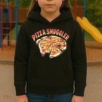 Pizza Smuggler Funny Pizza Lovers Kids Hoodie thumb 3