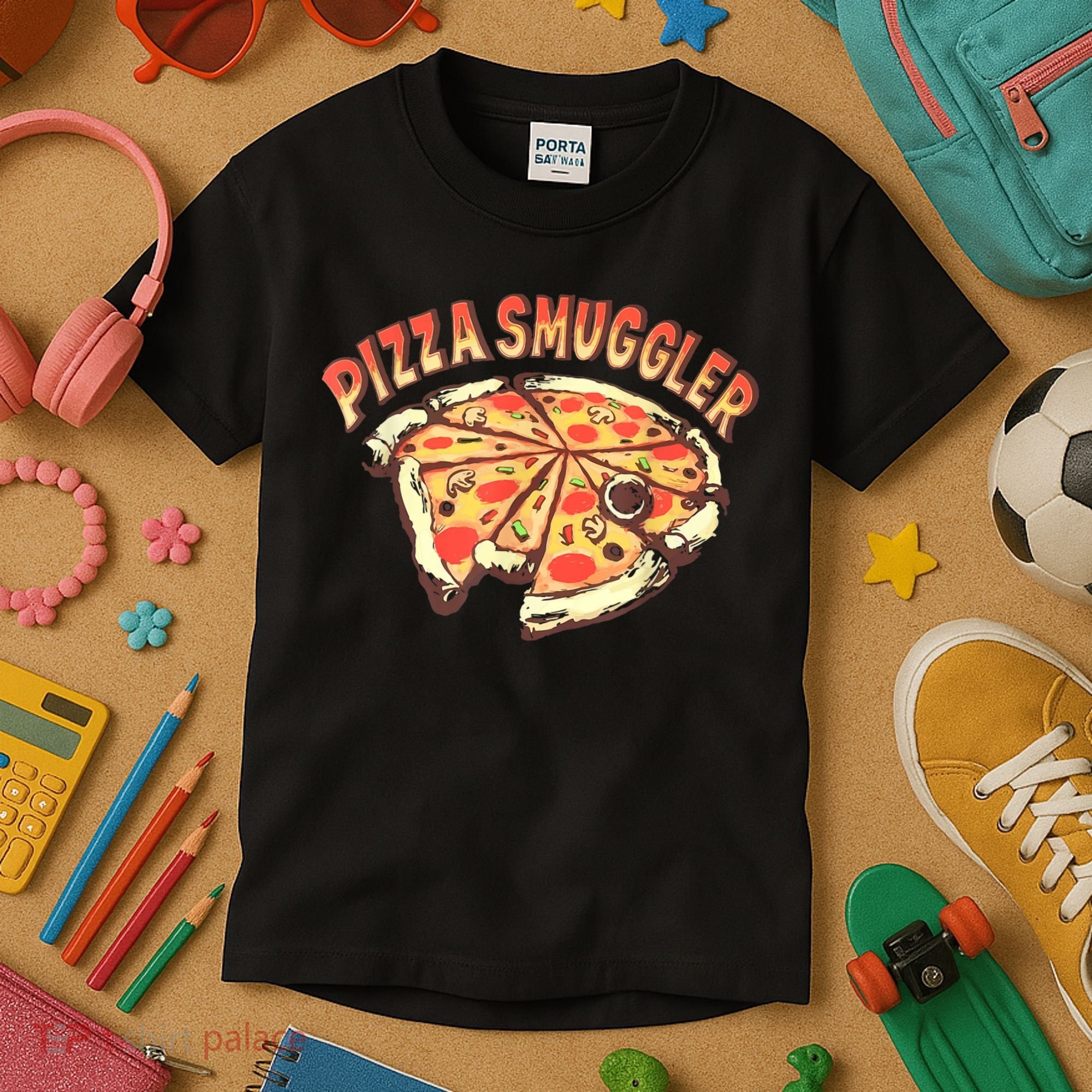 Pizza Smuggler Funny Pizza Lovers Kids T-Shirt