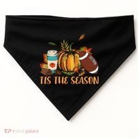 Pumpkin Spice Football Tis The Season Fall Thanksgiving Gift Gift USA-Made Doggie Bandana thumb 0