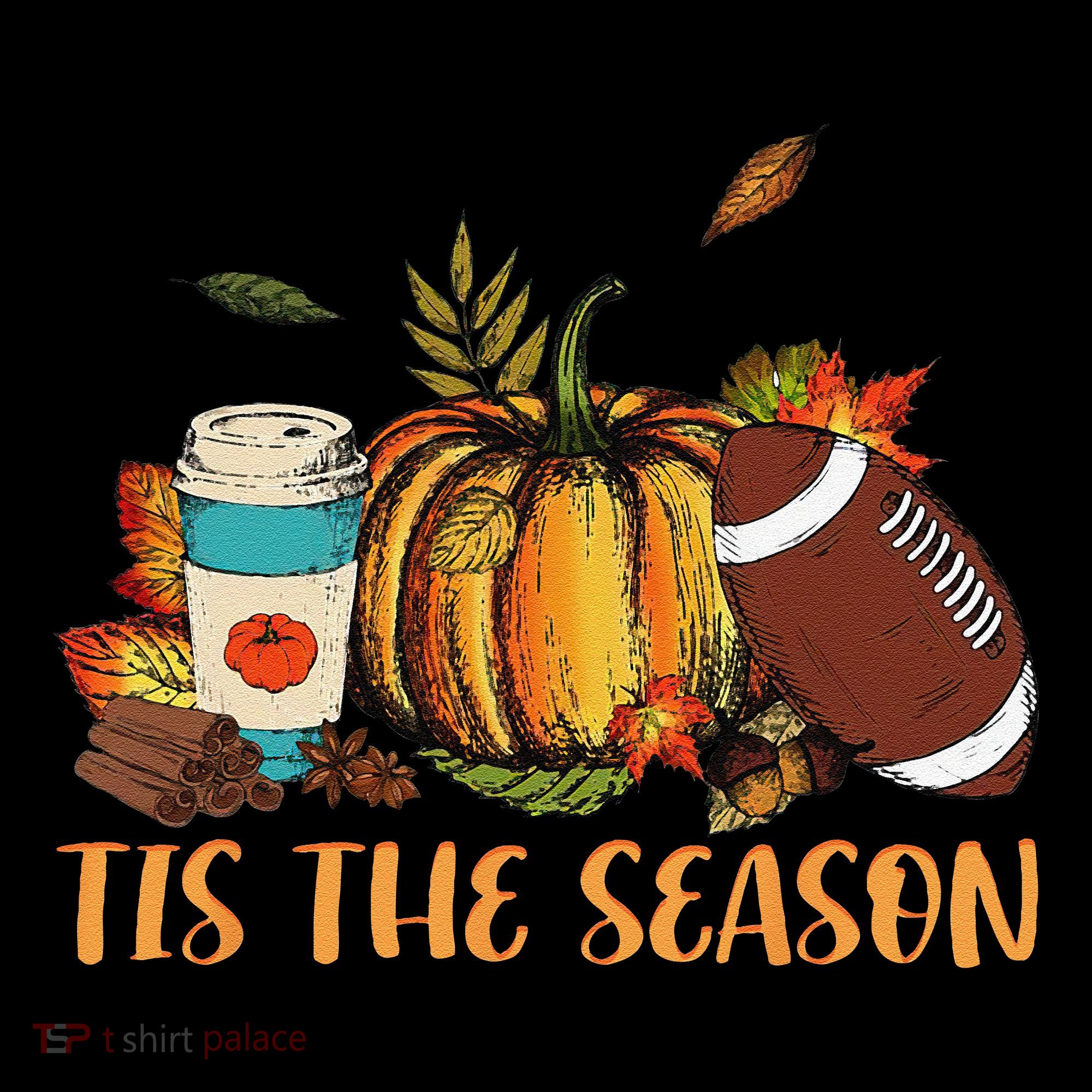 Pumpkin Spice Football Tis The Season Fall Thanksgiving Gift Gift Coffee Mug