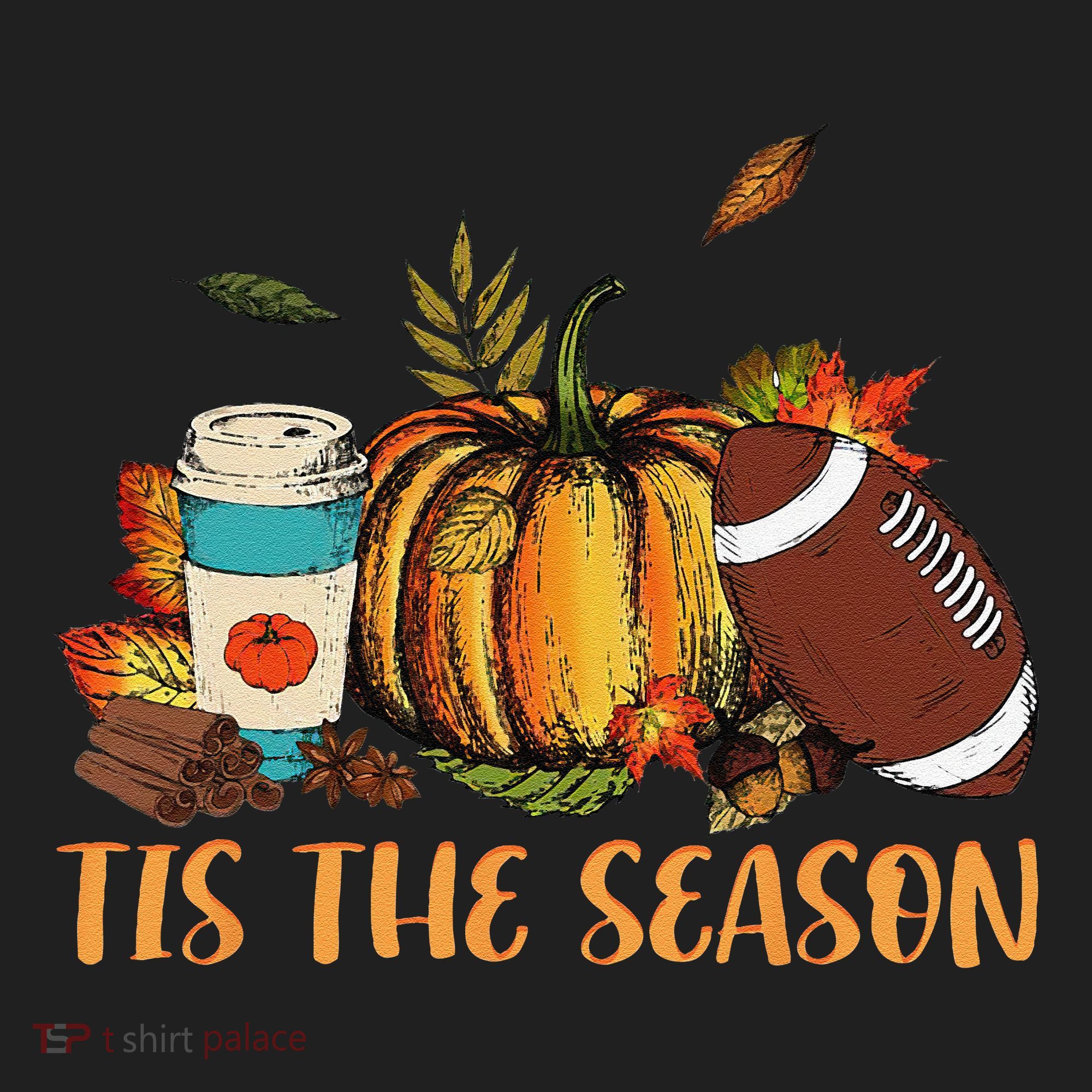 Pumpkin Spice Football Tis The Season Fall Thanksgiving Gift Gift Golf Towel