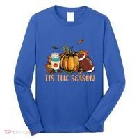 Pumpkin Spice Football Tis The Season Fall Thanksgiving Gift Gift Long Sleeve Shirt thumb 0