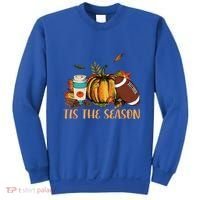 Pumpkin Spice Football Tis The Season Fall Thanksgiving Gift Gift Sweatshirt thumb 0