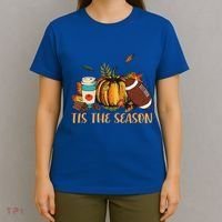 Pumpkin Spice Football Tis The Season Fall Thanksgiving Gift Gift T-Shirt thumb 4