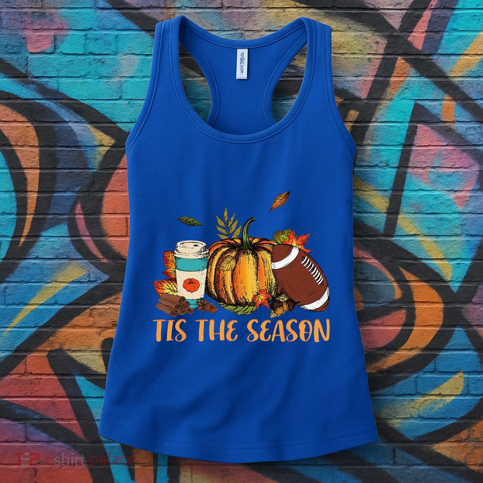 Pumpkin Spice Football Tis The Season Fall Thanksgiving Gift Gift Women's Tank Top