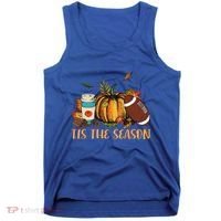 Pumpkin Spice Football Tis The Season Fall Thanksgiving Gift Gift Tank Top thumb 0