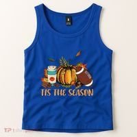 Pumpkin Spice Football Tis The Season Fall Thanksgiving Gift Gift Tank Top thumb 2