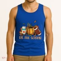 Pumpkin Spice Football Tis The Season Fall Thanksgiving Gift Gift Tank Top thumb 3