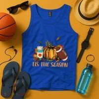 Pumpkin Spice Football Tis The Season Fall Thanksgiving Gift Gift Tank Top thumb 4