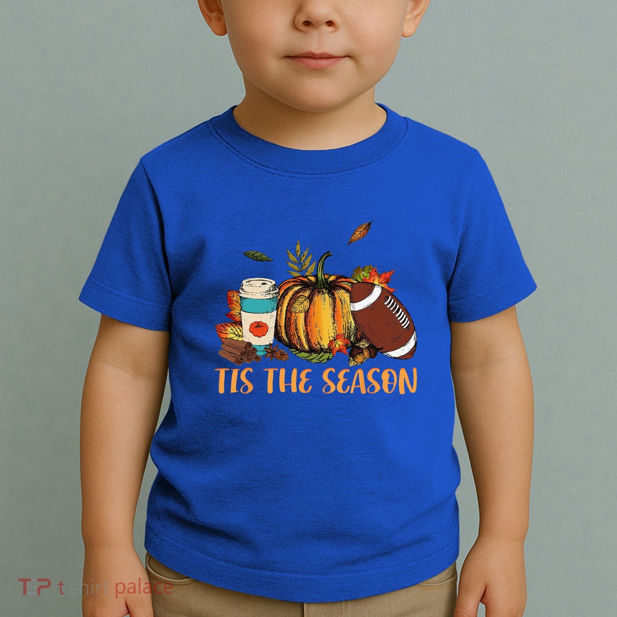 Pumpkin Spice Football Tis The Season Fall Thanksgiving Gift Gift Toddler T-Shirt