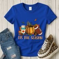 Pumpkin Spice Football Tis The Season Fall Thanksgiving Gift Gift Women's T-Shirt thumb 3