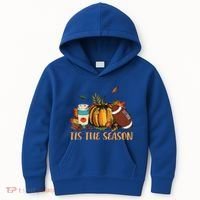 Pumpkin Spice Football Tis The Season Fall Thanksgiving Gift Gift Kids Hoodie thumb 0
