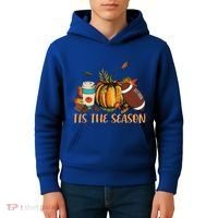 Pumpkin Spice Football Tis The Season Fall Thanksgiving Gift Gift Kids Hoodie thumb 4