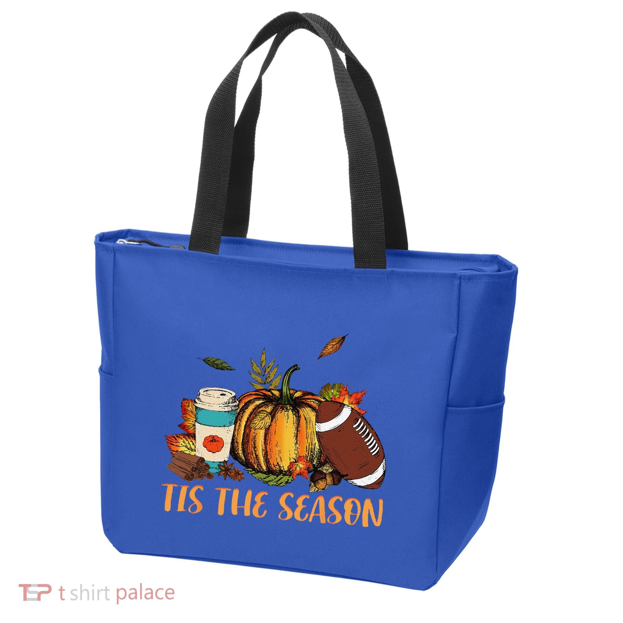 Pumpkin Spice Football Tis The Season Fall Thanksgiving Gift Gift Tote Bag