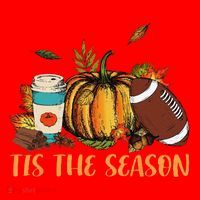 Pumpkin Spice Football Tis The Season Fall Thanksgiving Gift Gift Santa Hat thumb 1
