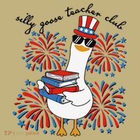Patriotic Silly Goose Teacher Club 4th Of July Teacher Life Sweatshirt thumb 2