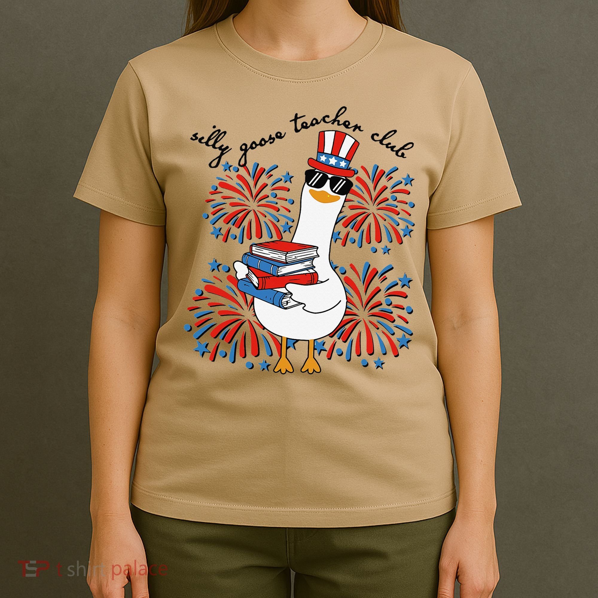 Patriotic Silly Goose Teacher Club 4th Of July Teacher Life T-Shirt