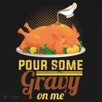 Pour Some Gravy On Me Thanksgiving Day Thanksgiving Day Funny Gift Doggie Tank thumb 4