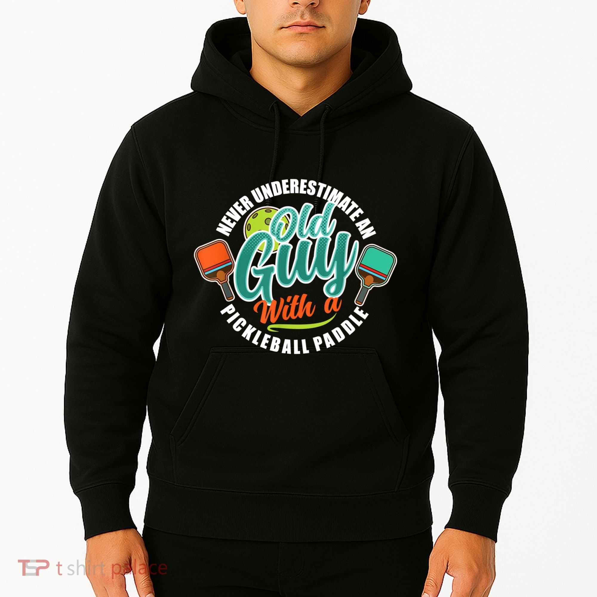Pickleball Saying Grandma Old Guys Hoodie