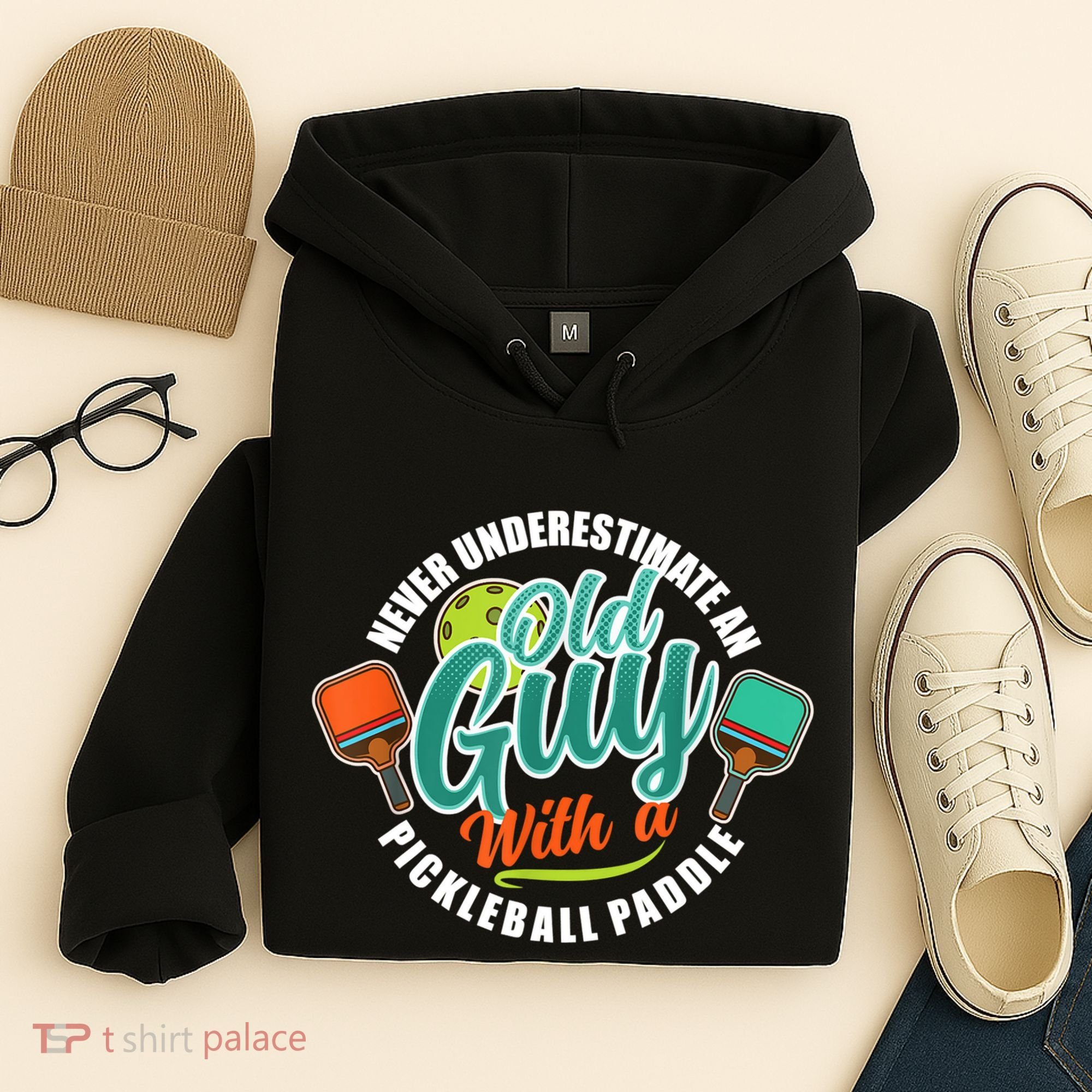 Pickleball Saying Grandma Old Guys Hoodie