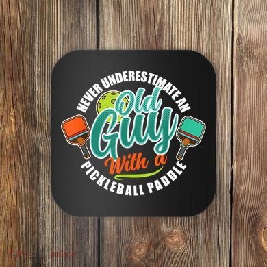 Pickleball Saying Grandma Old Guys Coaster