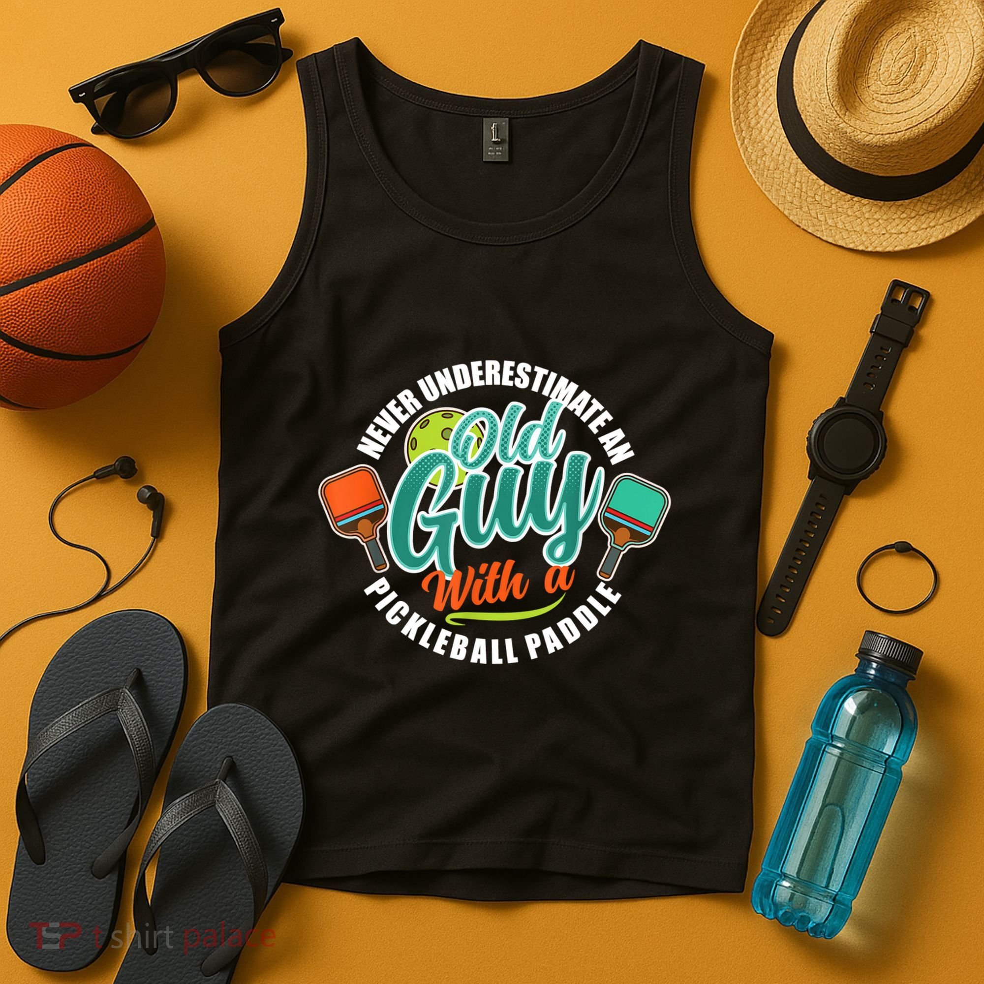 Pickleball Saying Grandma Old Guys Tank Top