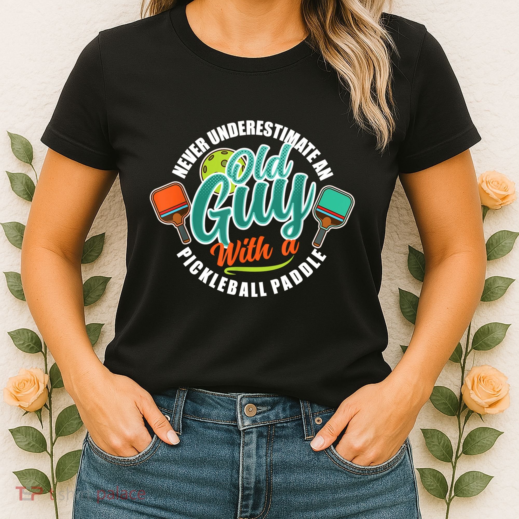 Pickleball Saying Grandma Old Guys Women's T-Shirt